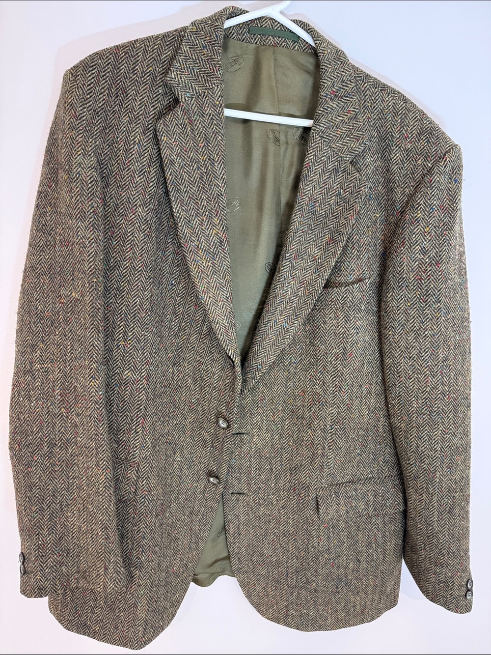Donegal Herringbone Tweed Blazer - Brown